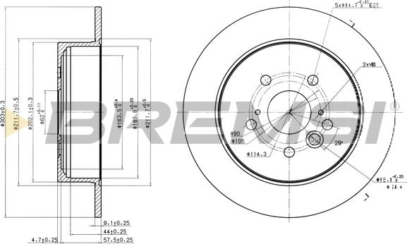 Bremsi CD7486S - Disque de frein cwaw.fr