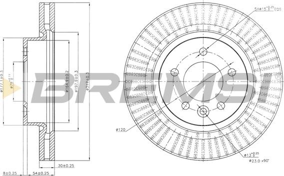 Bremsi CD7430V - Disque de frein cwaw.fr