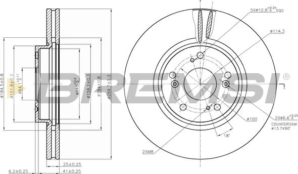 Bremsi CD7424V - Disque de frein cwaw.fr