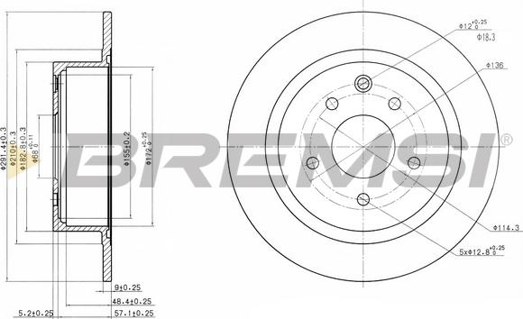 Bremsi CD7590S - Disque de frein cwaw.fr