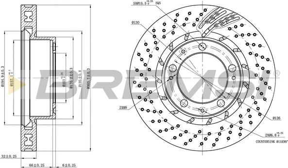 Bremsi CD7592VRD - Disque de frein cwaw.fr