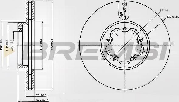 Bremsi CD7555V - Disque de frein cwaw.fr