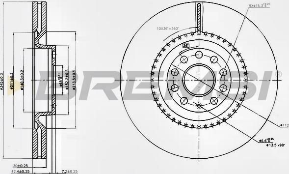 Bremsi CD7504V - Disque de frein cwaw.fr