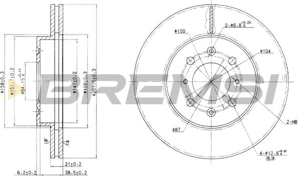 Bremsi CD7510V - Disque de frein cwaw.fr