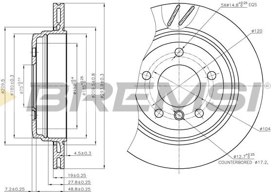 Bremsi CD7581V - Disque de frein cwaw.fr