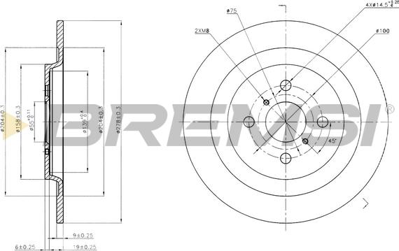 Bremsi CD7588S - Disque de frein cwaw.fr