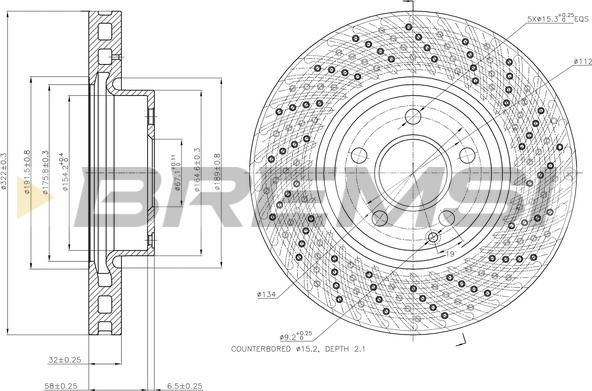 Bremsi CD7694V - Disque de frein cwaw.fr