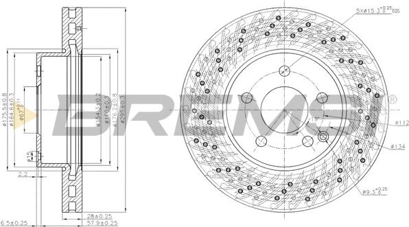 Bremsi CD7693V - Disque de frein cwaw.fr