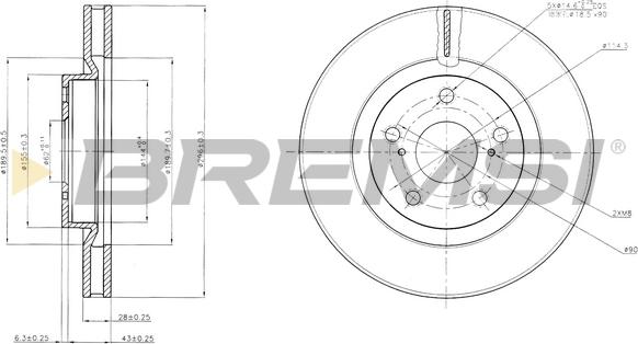 Bremsi CD7646V - Disque de frein cwaw.fr