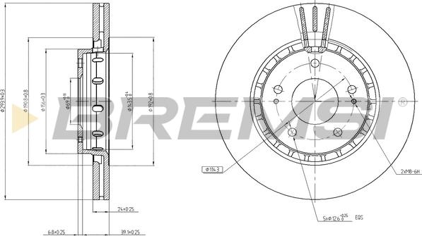 Bremsi CD7642V - Disque de frein cwaw.fr