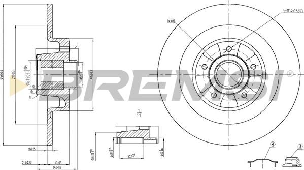 Bremsi CD7654S - Disque de frein cwaw.fr