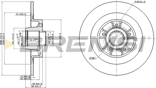 Bremsi CD7655S - Disque de frein cwaw.fr