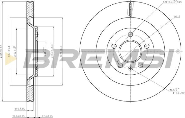 Bremsi CD7667V - Disque de frein cwaw.fr