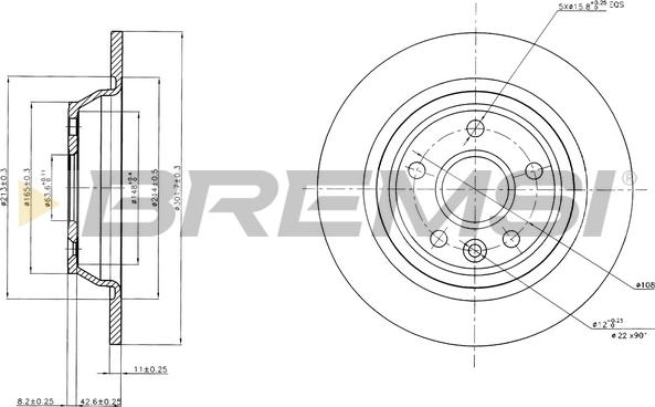 Bremsi CD7616S - Disque de frein cwaw.fr