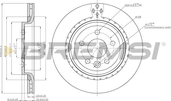 Bremsi CD7681V - Disque de frein cwaw.fr