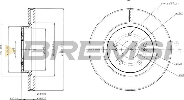 Bremsi CD7635V - Disque de frein cwaw.fr