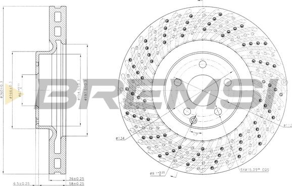 Bremsi CD7637V - Disque de frein cwaw.fr