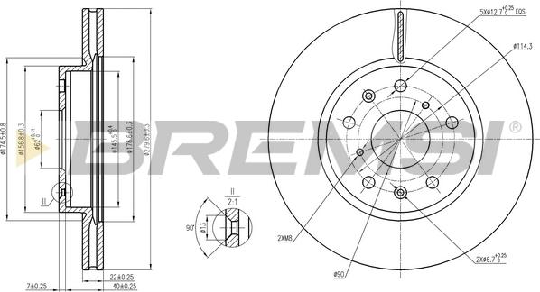 Bremsi CD7620V - Disque de frein cwaw.fr