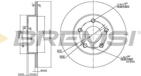 Bremsi CD7044S - Disque de frein cwaw.fr