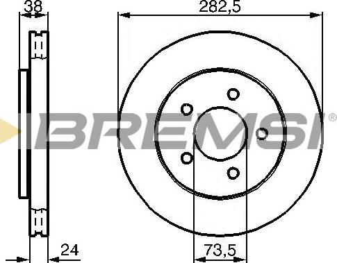 Bremsi CD7059V - Disque de frein cwaw.fr