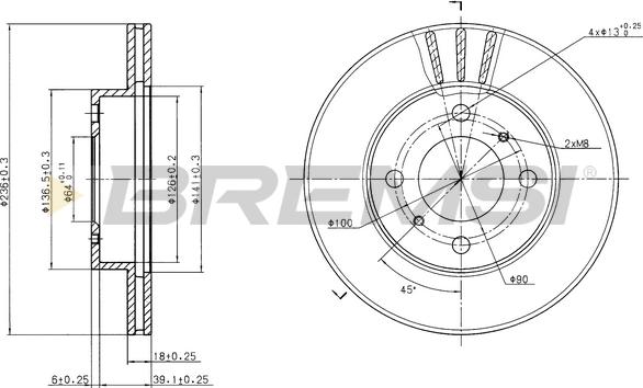 Bremsi CD7005V - Disque de frein cwaw.fr