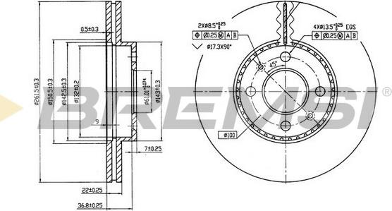 Bremsi CD7006V - Disque de frein cwaw.fr