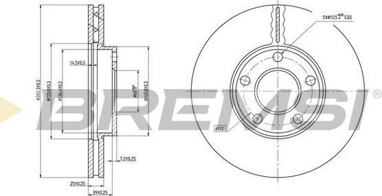 Bremsi CD7014V - Disque de frein cwaw.fr