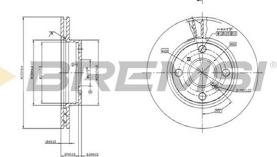 Bremsi CD7084V - Disque de frein cwaw.fr