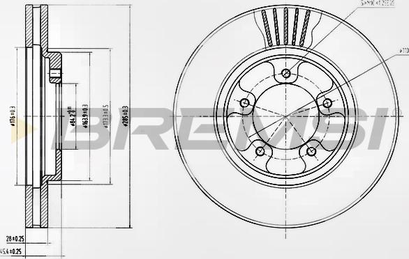 Bremsi CD7039V - Disque de frein cwaw.fr