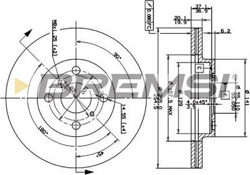 Bremsi CD7149V - Disque de frein cwaw.fr