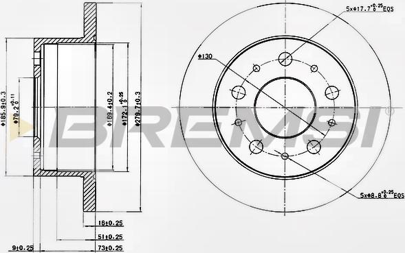 Bremsi CD7145S - Disque de frein cwaw.fr