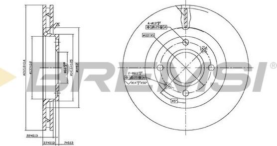 Bremsi CD7140V - Disque de frein cwaw.fr