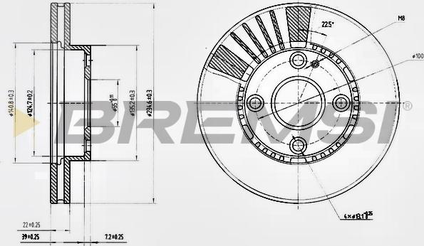 Bremsi CD7104V - Disque de frein cwaw.fr