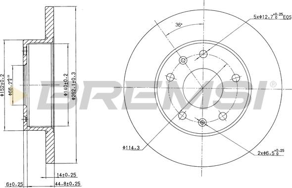 Bremsi CD7100S - Disque de frein cwaw.fr