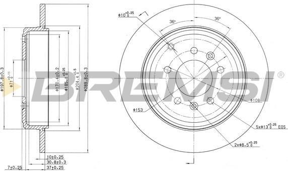 Bremsi CD7115S - Disque de frein cwaw.fr