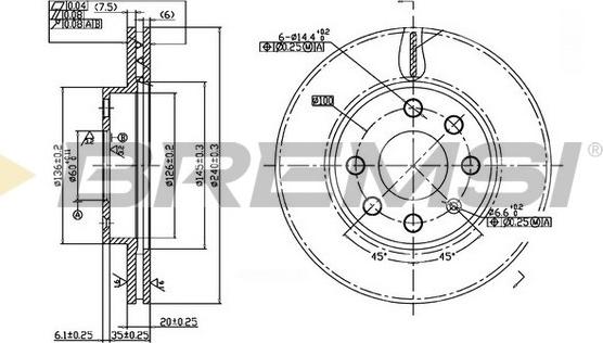 Bremsi CD7130V - Disque de frein cwaw.fr