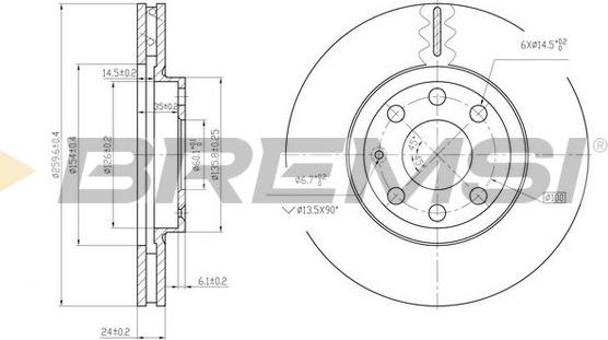 Bremsi CD7131V - Disque de frein cwaw.fr