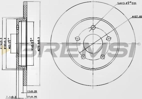 Bremsi CD7126S - Disque de frein cwaw.fr