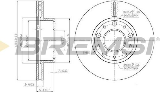 Bremsi CD7170V - Disque de frein cwaw.fr