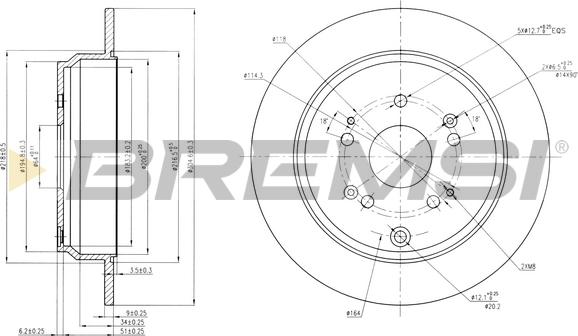 Bremsi CD7860S - Disque de frein cwaw.fr