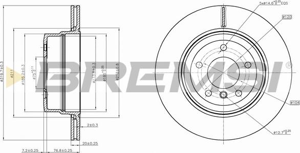 Bremsi CD7868V - Disque de frein cwaw.fr