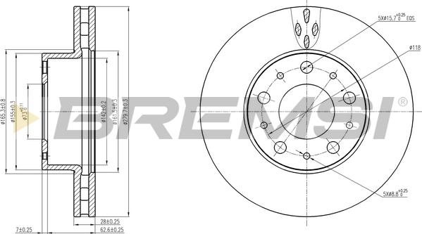 Bremsi CD7800V - Disque de frein cwaw.fr