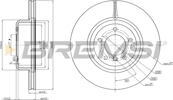 Bremsi CD7811V - Disque de frein cwaw.fr