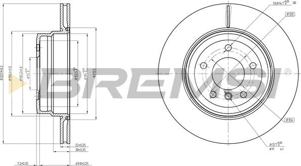 Bremsi CD7812V - Disque de frein cwaw.fr