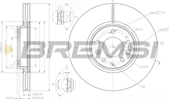 Bremsi CD7880V - Disque de frein cwaw.fr