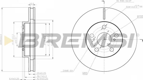 Bremsi CD7882V - Disque de frein cwaw.fr