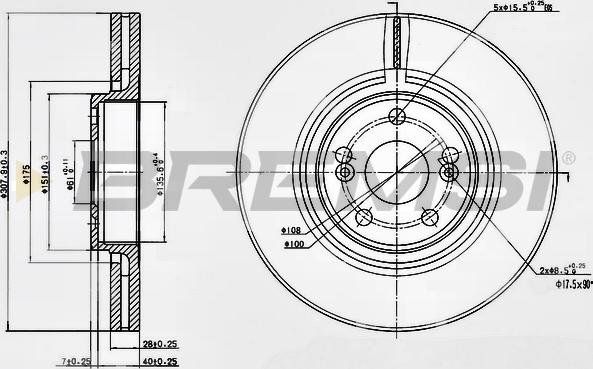 Bremsi CD7368V - Disque de frein cwaw.fr