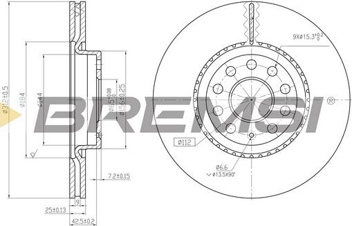 Bremsi CD7305V - Disque de frein cwaw.fr