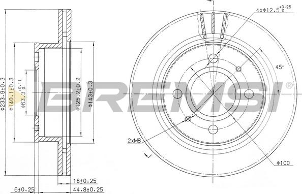 Bremsi CD7301V - Disque de frein cwaw.fr