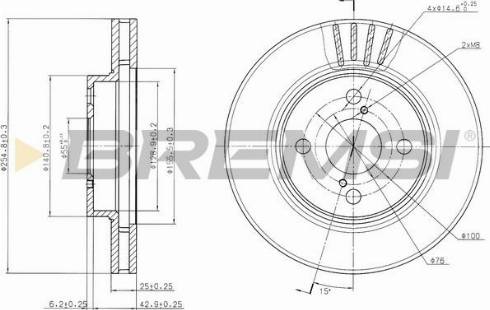 Bremsi CD7314V - Disque de frein cwaw.fr